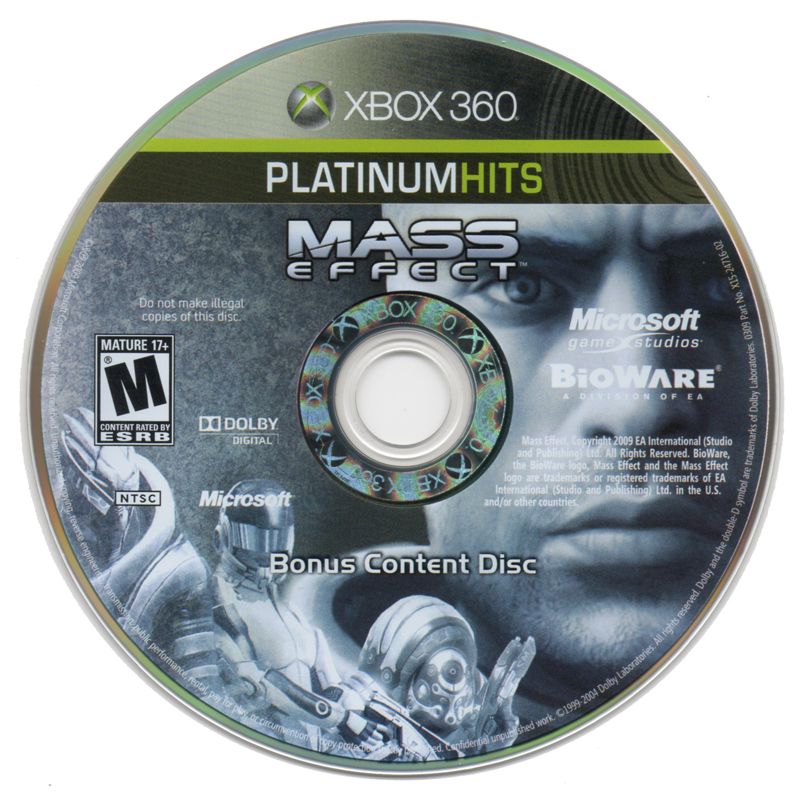 Media for Mass Effect (Xbox 360) (Platinum Hits release): Bonus Content.