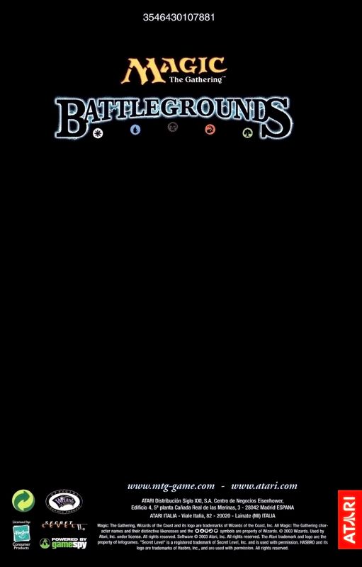 Manual for Magic: The Gathering - Battlegrounds (Windows): Back