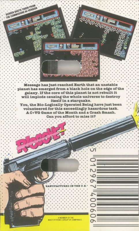 Back Cover for Starquake (ZX Spectrum)