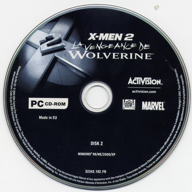 Media for X2: Wolverine's Revenge (Windows): Disc 2