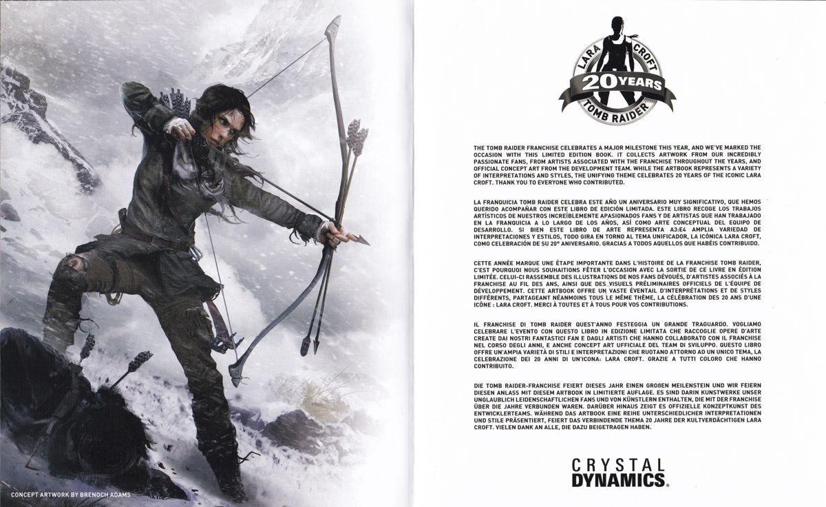 Other for Rise of the Tomb Raider: 20 Year Celebration (PlayStation 4): Digipak - Inside Page 1