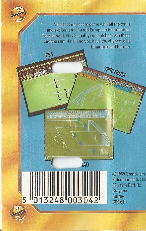 Back Cover for Peter Beardsley's International Football (ZX Spectrum) (Bug Byte Premier Release)