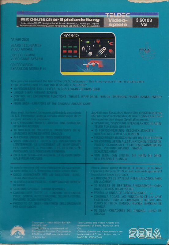 Back Cover for Star Trek: Strategic Operations Simulator (Atari 2600)