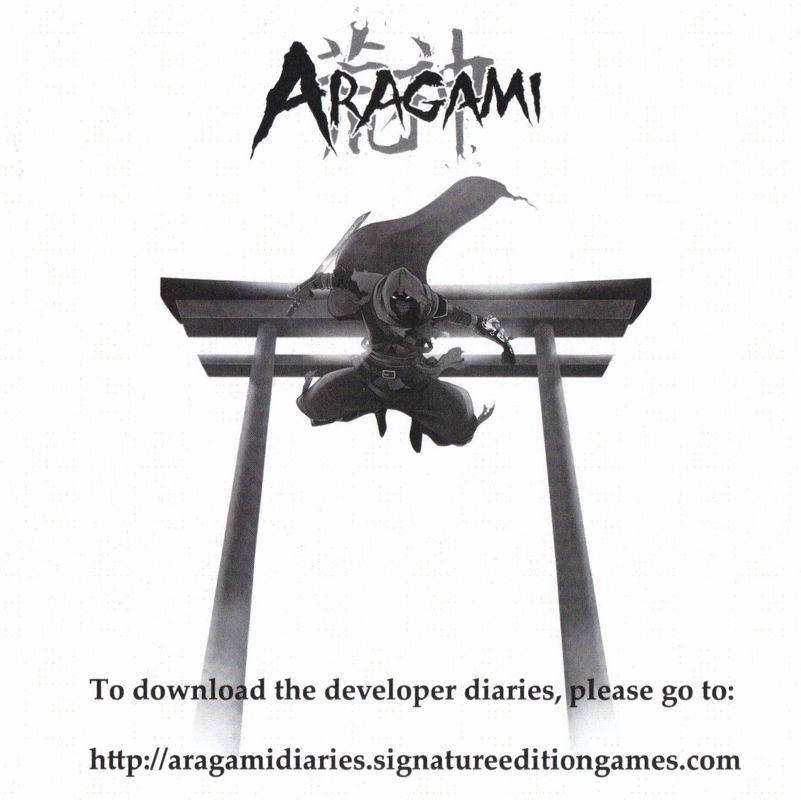 Extras for Aragami (Signature Edition) (PlayStation 4): Flyer for "Developer Diaries"