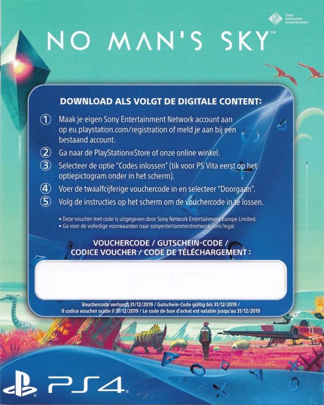 Other for No Man's Sky (Limited Edition) (PlayStation 4): DLC Booklet - Front