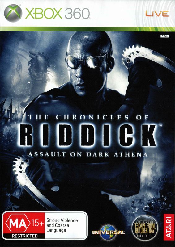 Front Cover for The Chronicles of Riddick: Assault on Dark Athena (Xbox 360)