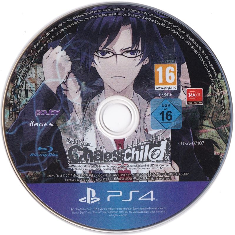 Jeu PS4 Chaos Child : Limited Edition - Version PAL NEUVE Sous Blister Scellé