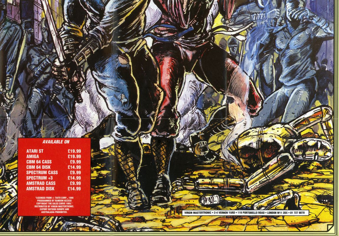 Extras for The Ninja Warriors (ZX Spectrum) (ZX Spectrum +3 (diskette)): Poster (lower part)