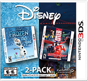 Front Cover for Disney 2-Pack: Frozen: Olaf's Quest / Big Hero 6: Battle in the Bay (Nintendo 3DS) (download release)