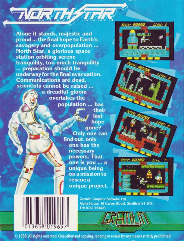 Back Cover for NorthStar (ZX Spectrum)