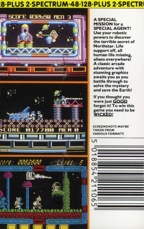 Back Cover for NorthStar (ZX Spectrum) (Byte Back release)