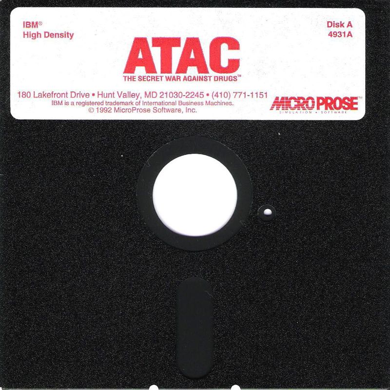 Media for ATAC: The Secret War Against Drugs (DOS): 5.25" disk 1/2