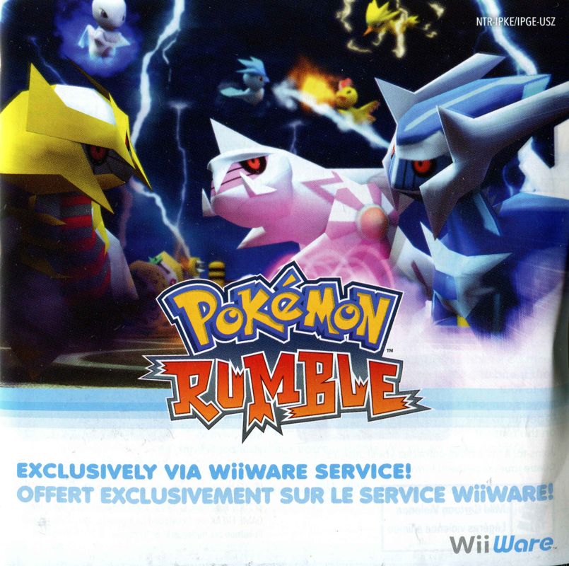 Advertisement for Pokémon HeartGold Version (Nintendo DS) (Bundled with Pokéwalker): Pokemon Rumble advertisment - front