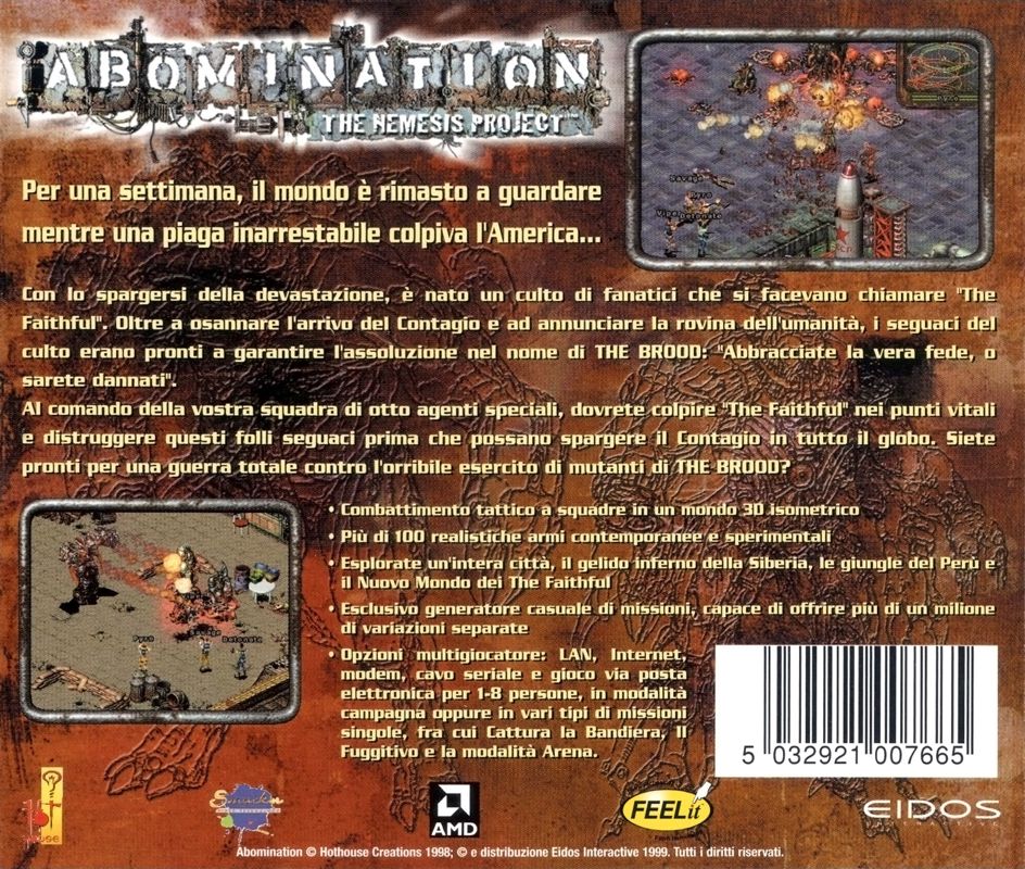 Other for Abomination (Windows): Jewel Case - Back