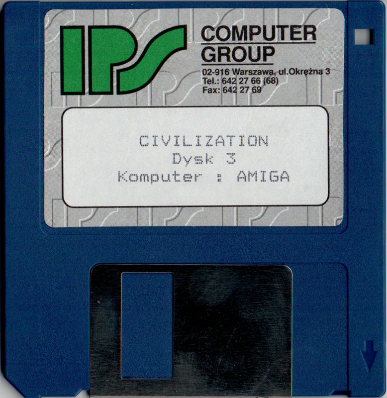Media for Sid Meier's Civilization (Amiga): Disk 3