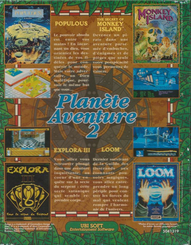 Back Cover for Planète Aventure 2 (DOS)