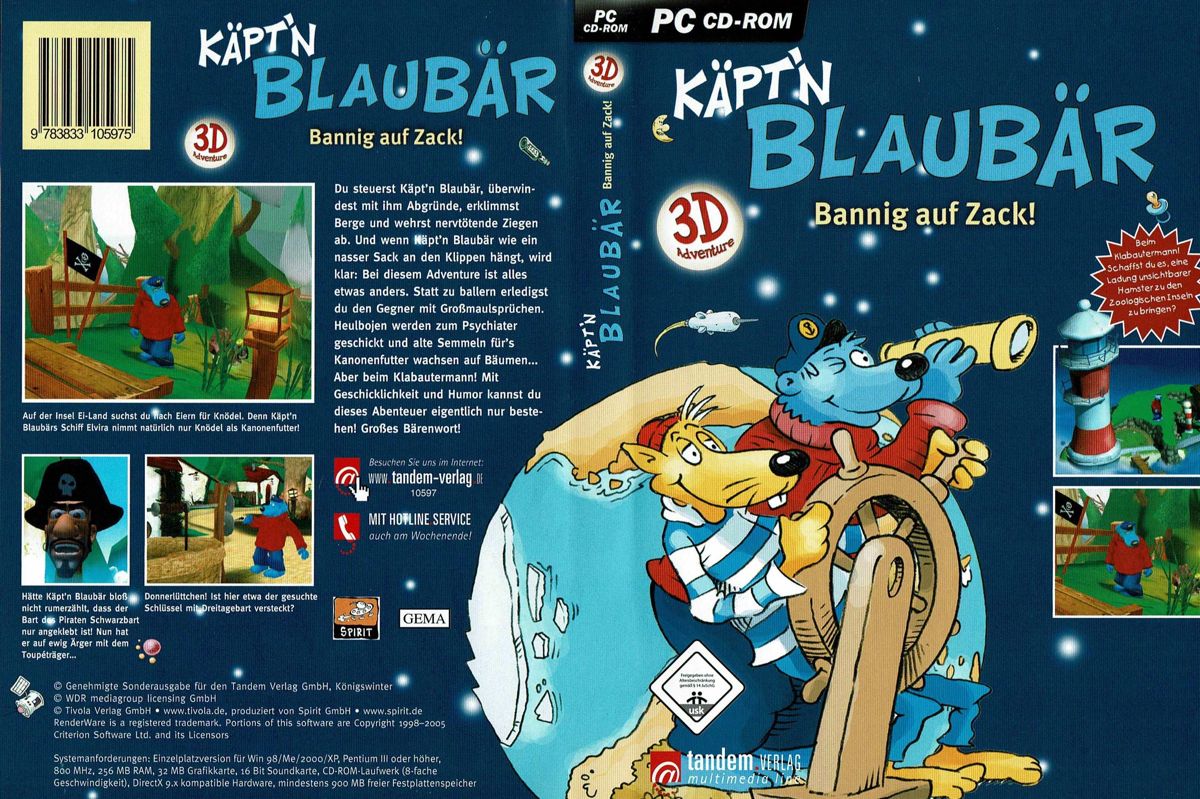 Full Cover for Käpt'n Blaubär: Bannig auf Zack! (Windows)