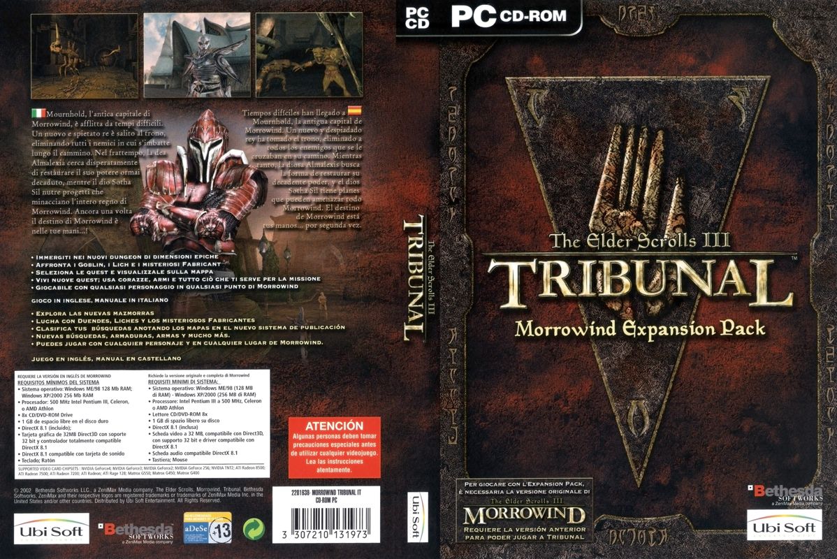 Full Cover for The Elder Scrolls III: Tribunal (Windows)