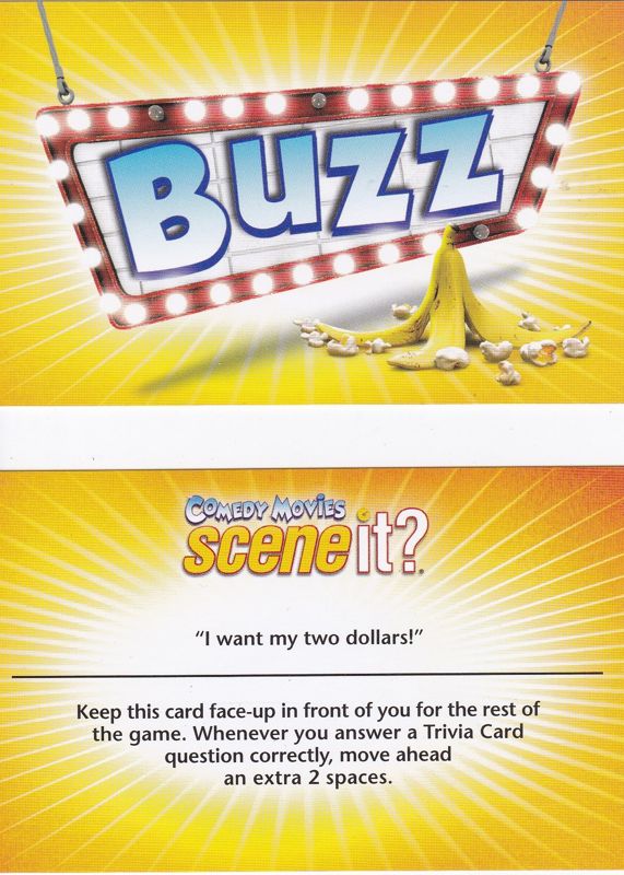 Other for Scene It?: Comedy Movies (DVD Player): Buzz Card: Front and Back