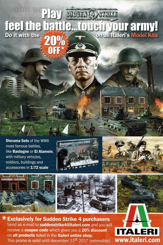 Advertisement for Sudden Strike 4 (Limited Day One Edition) (Windows): Front