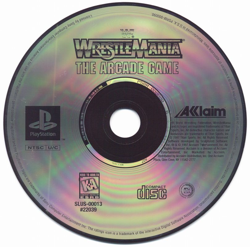 Media for WWF WrestleMania (PlayStation) (Greatest Hits release)