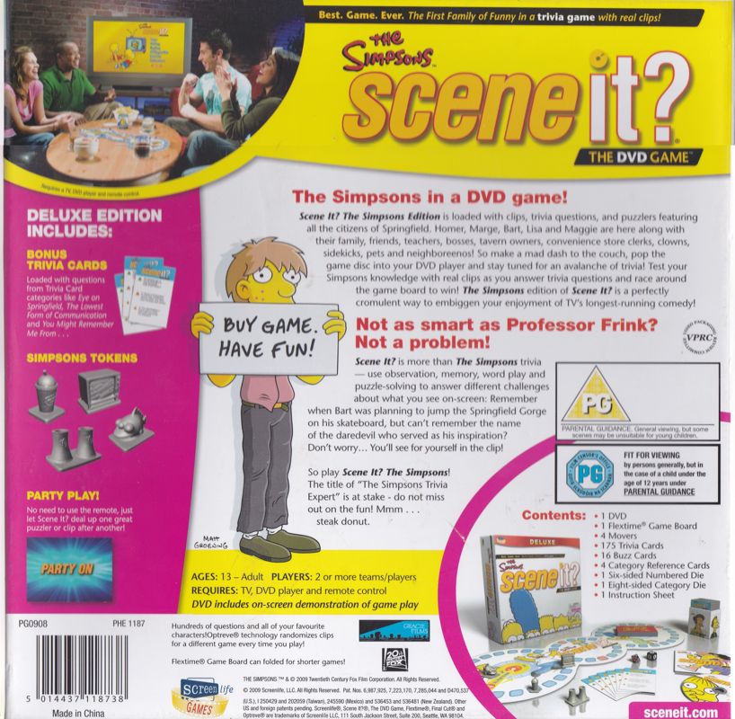 Scene It?: The Simpsons cover or packaging material - MobyGames