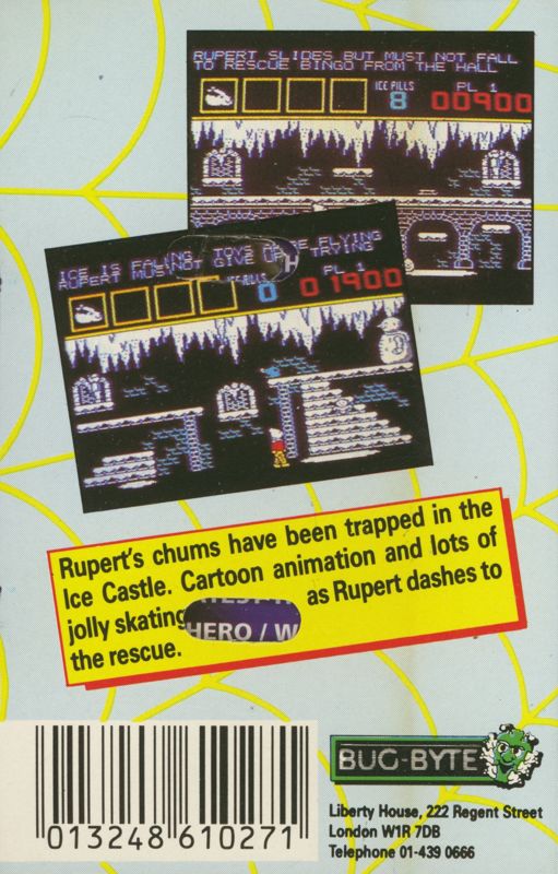 Back Cover for Rupert and the Ice Castle (ZX Spectrum)