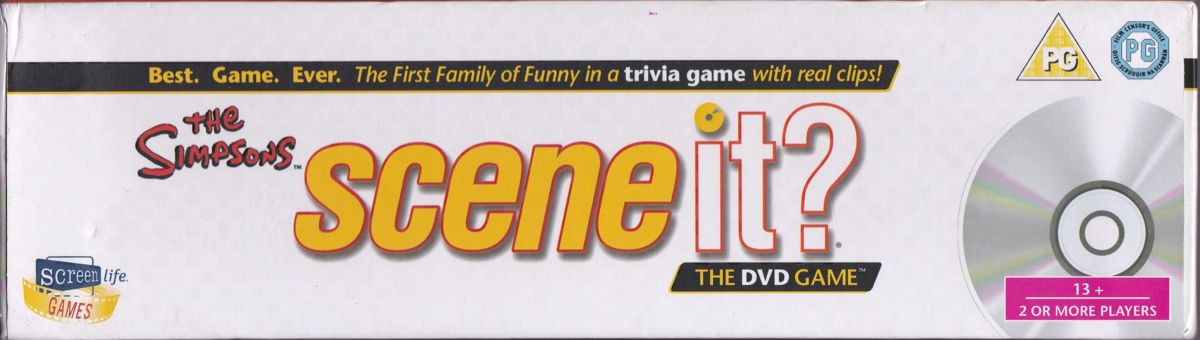 Spine/Sides for Scene It?: The Simpsons (DVD Player): Lid: Top
