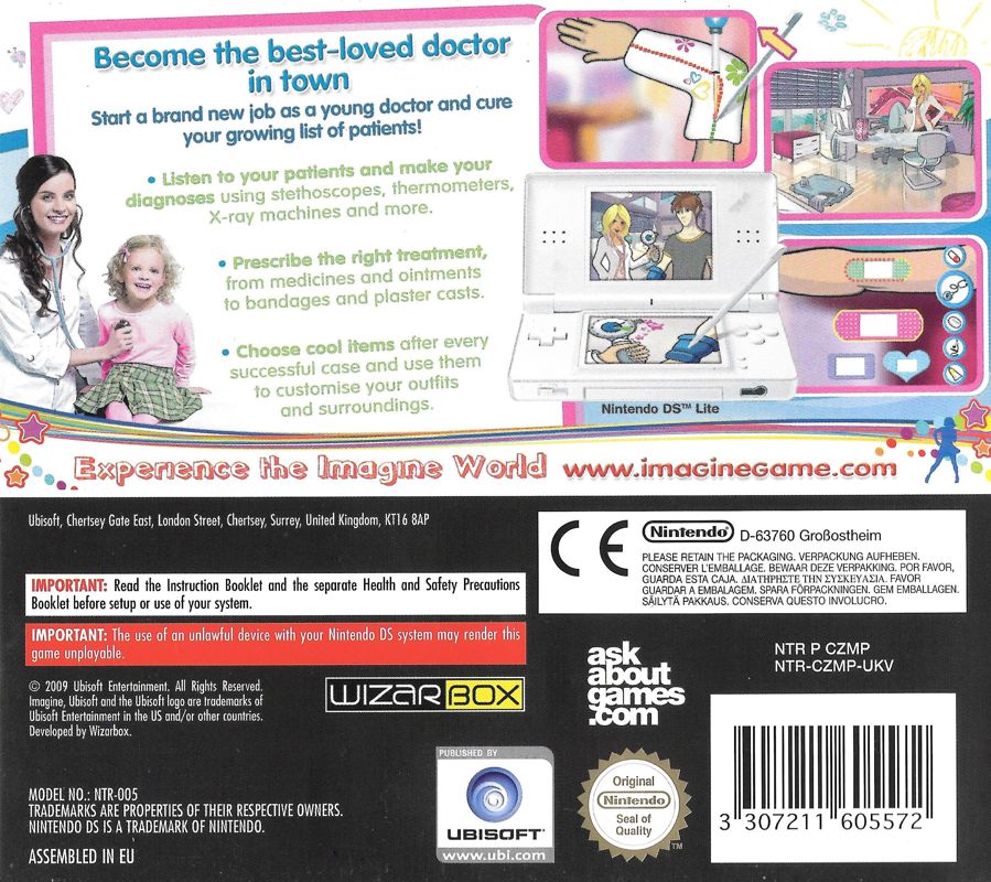 Back Cover for Imagine: Family Doctor (Nintendo DS)