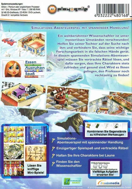 Back Cover for Great Adventures: Lost in Mountains (Windows) (play+smile release)