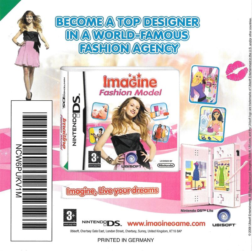 Manual for Imagine: Wedding Designer (Nintendo DS): Back