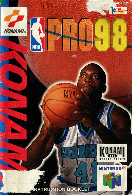 Manual for NBA in the Zone '98 (Nintendo 64): Front