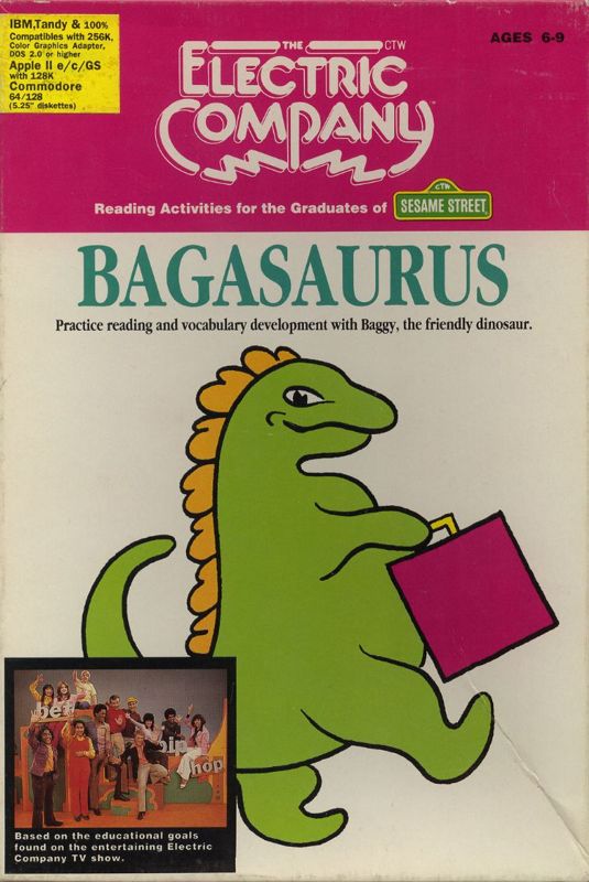Front Cover for Bagasaurus (Apple II and Commodore 64 and DOS)