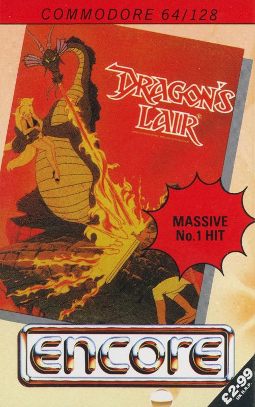 Front Cover for Dragon's Lair (Commodore 64) (Encore release)