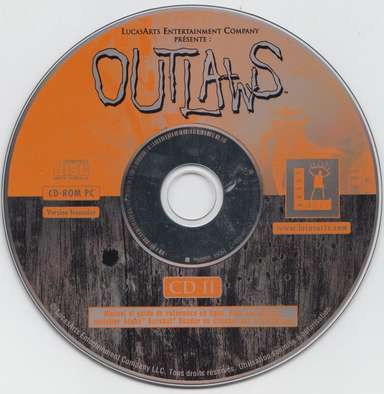 Media for Day of the Tentacle / Outlaws / Sam & Max (DOS) ("LucasArts Collection Aventure-Action" release): Outlaws Disc 2