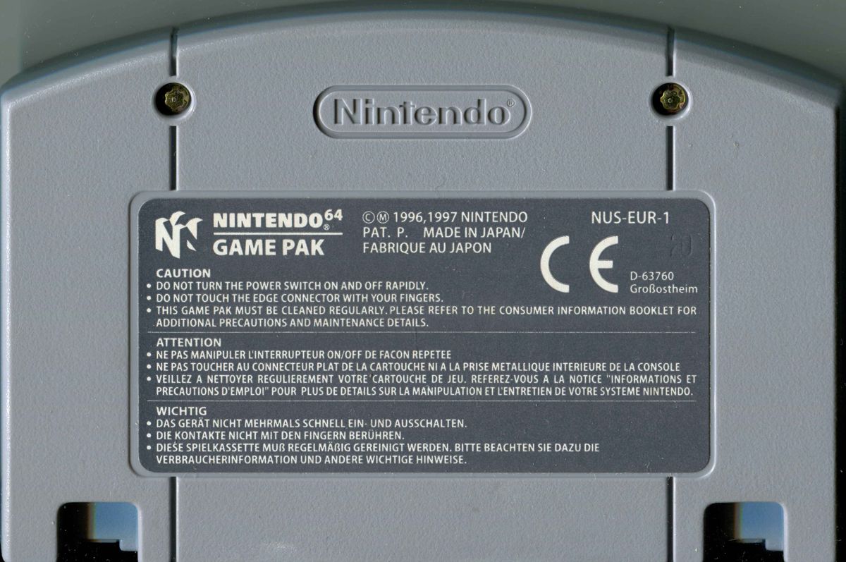 Media for WipEout 64 (Nintendo 64): Back