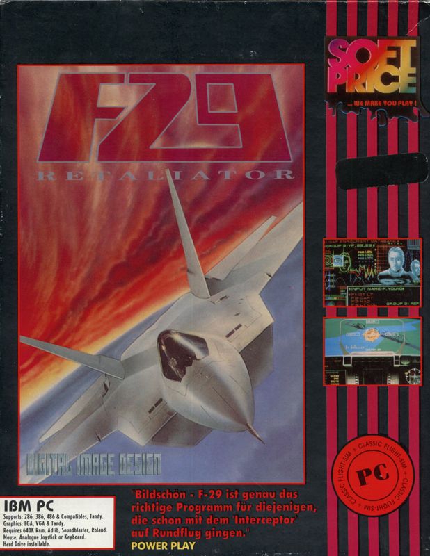 Front Cover for F29 Retaliator (DOS) (Softprice release)