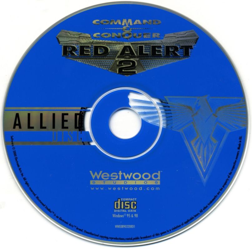 Media for Command & Conquer: Red Alert 2 (Windows): Disc 1 - Allied