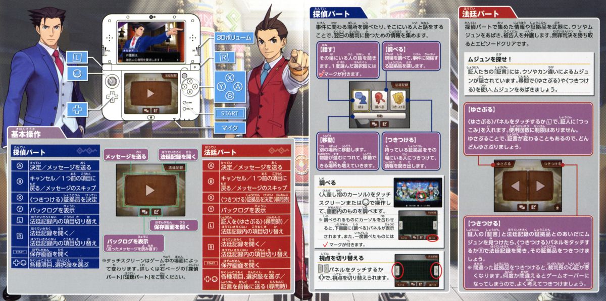 Manual for Phoenix Wright: Ace Attorney - Spirit of Justice (Nintendo 3DS): Inside