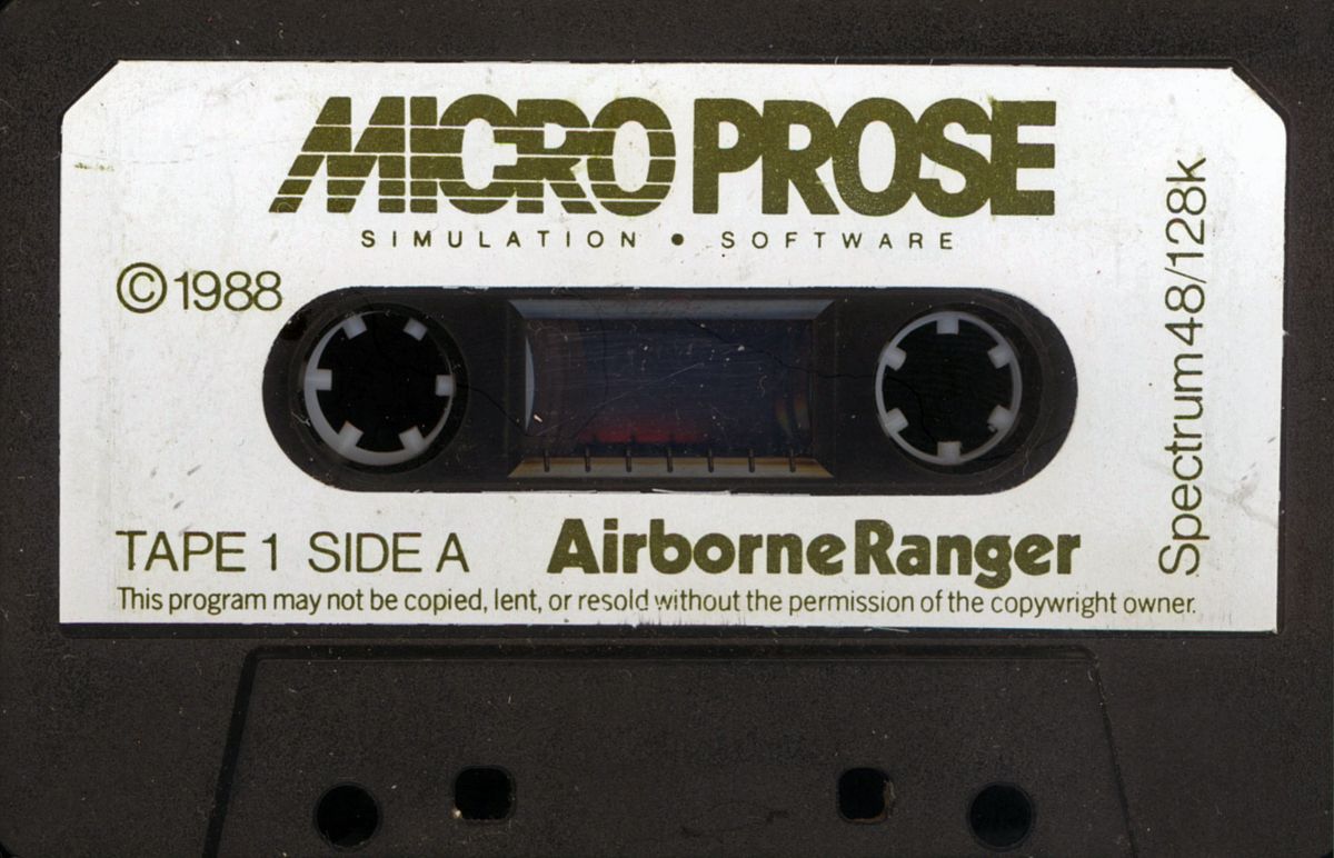 Media for Airborne Ranger (ZX Spectrum): tape 1 side A