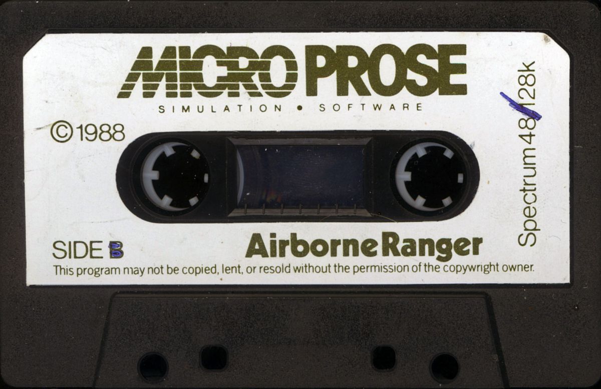 Media for Airborne Ranger (ZX Spectrum): tape 2 side B