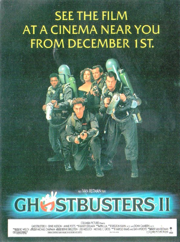 Advertisement for Ghostbusters II (Atari ST): Ad side two