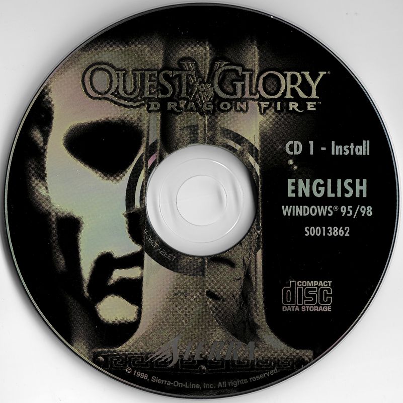 Media for Quest for Glory V: Dragon Fire (Windows): Disc 1 of 2