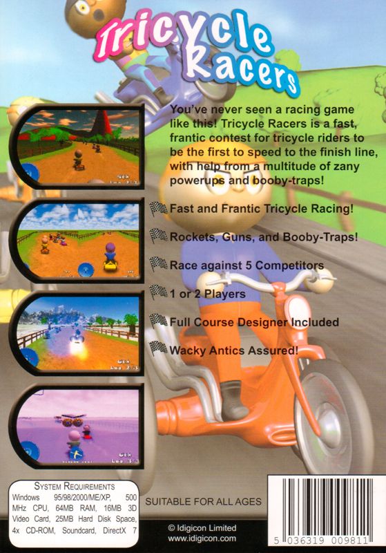 Back Cover for Trike Racers (Windows)