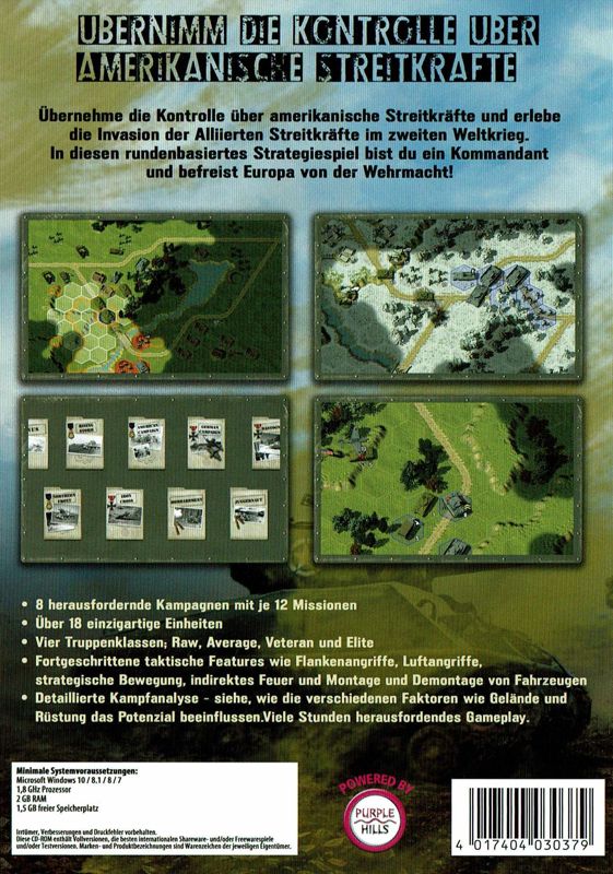 Back Cover for Tank Battle: 1944 (Windows) (Blue Lake release)