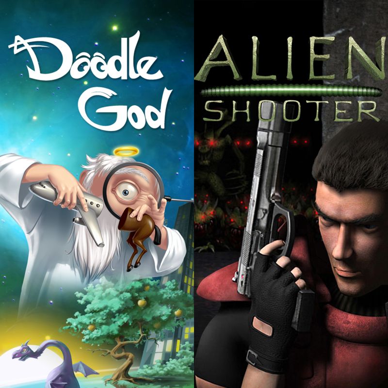 Front Cover for Alien Shooter + Doodle God Bundle (PlayStation 3 and PlayStation 4) (download release)