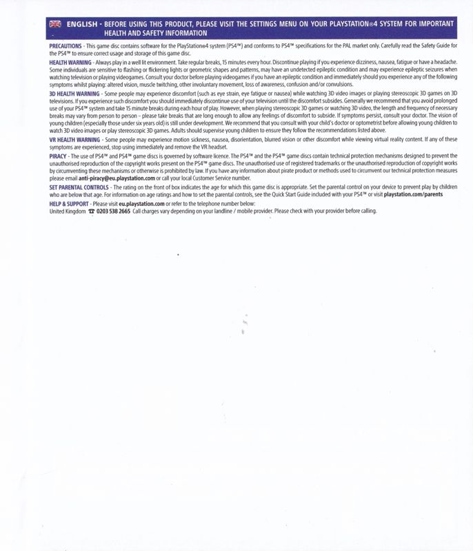 Inside Cover for Syberia 3 (PlayStation 4): Right