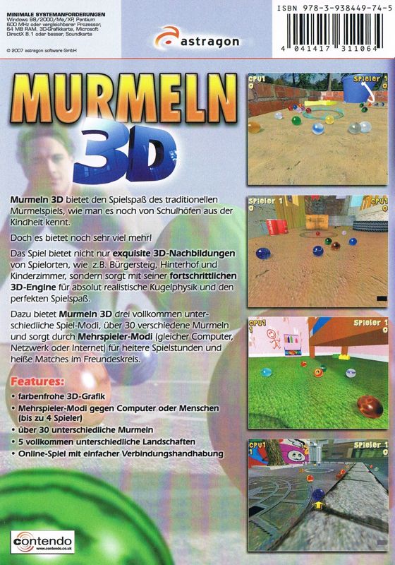 Back Cover for Virtual Marbles (Windows)