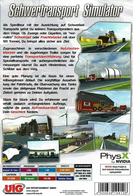 Back Cover for Heavy Freight Simulator (Windows)