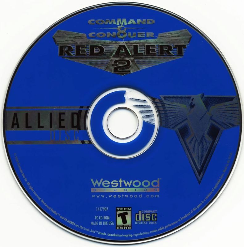 Media for Command & Conquer: Red Strike (Windows): Red Alert 2 - Disc 1 (Allied)